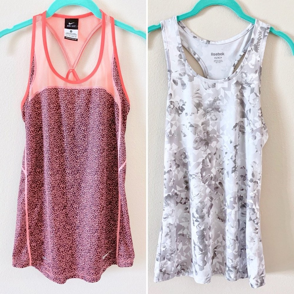 Bundle x2 Nike + Reebok Workout Tanks XS